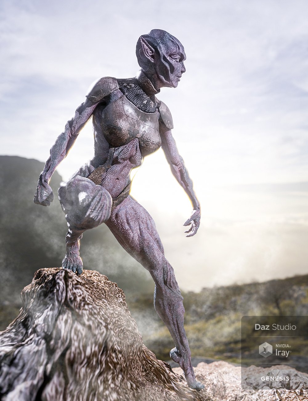 Oumua HD Alien Creature for Genesis 8 Female by: Sixus1 Media, 3D Models by Daz 3D