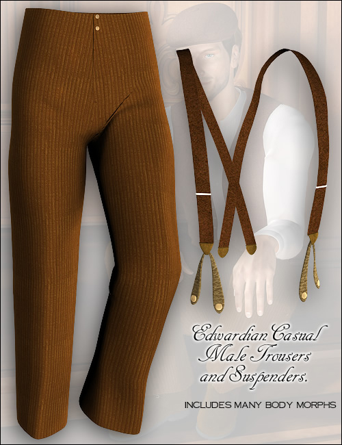 Edwardian Casual Suit for David 3 by: Ravenhair, 3D Models by Daz 3D