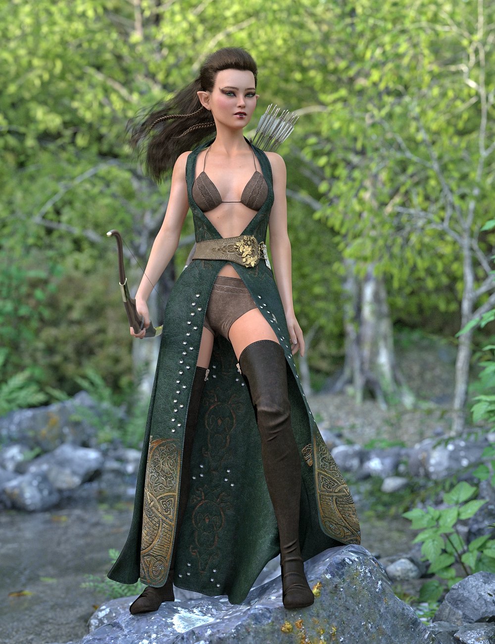 dForce Azahara Outfit for Genesis 8 Female(s) by: CynderBlue, 3D Models by Daz 3D