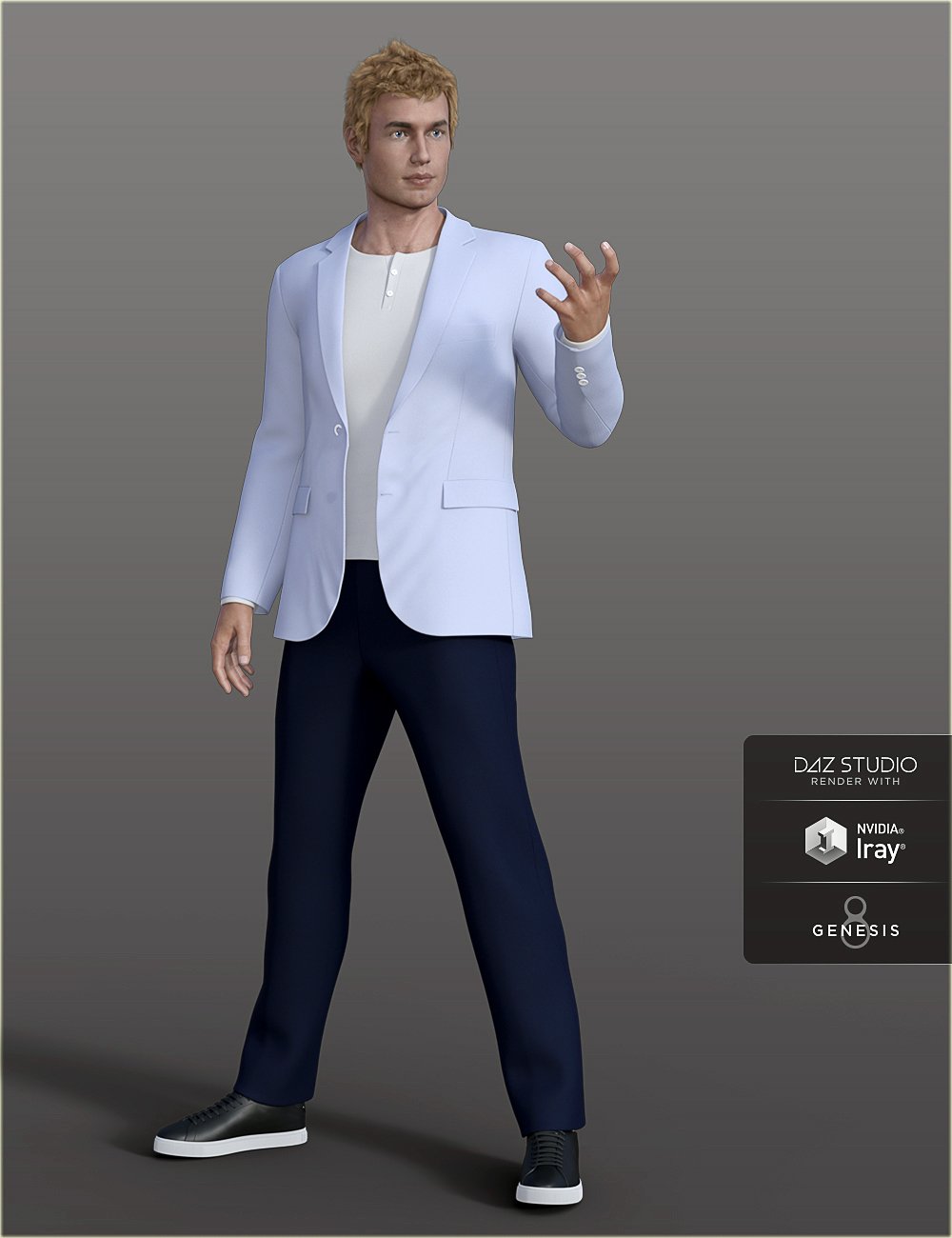 dForce H&C Spring Casual Suits for Genesis 8 Male(s) by: IH Kang, 3D Models by Daz 3D