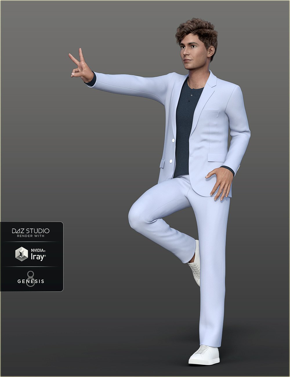 dForce H&C Spring Casual Suits for Genesis 8 Male(s) by: IH Kang, 3D Models by Daz 3D