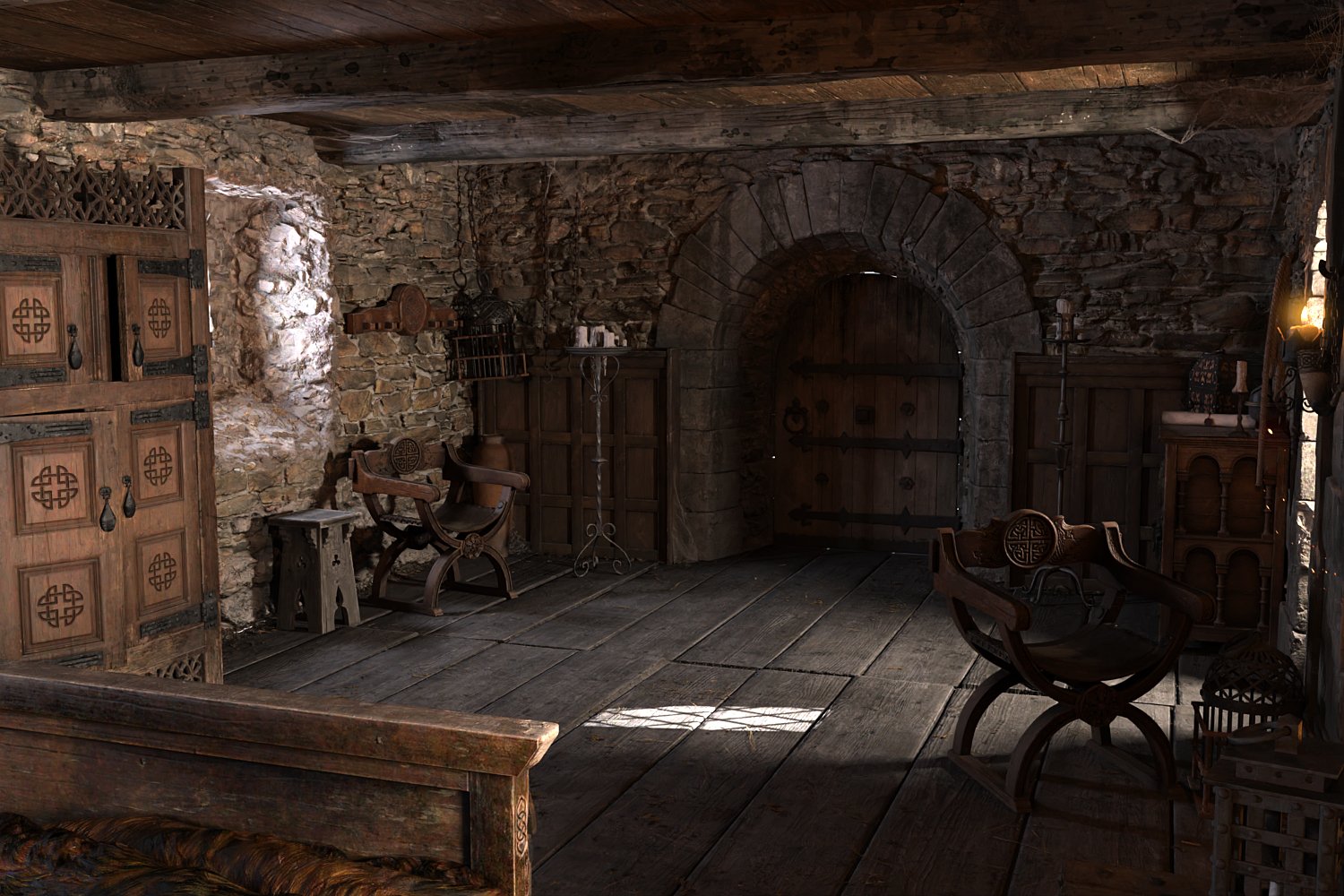 ROG Medieval Fantasy Bedroom by: StrangefateRoguey, 3D Models by Daz 3D