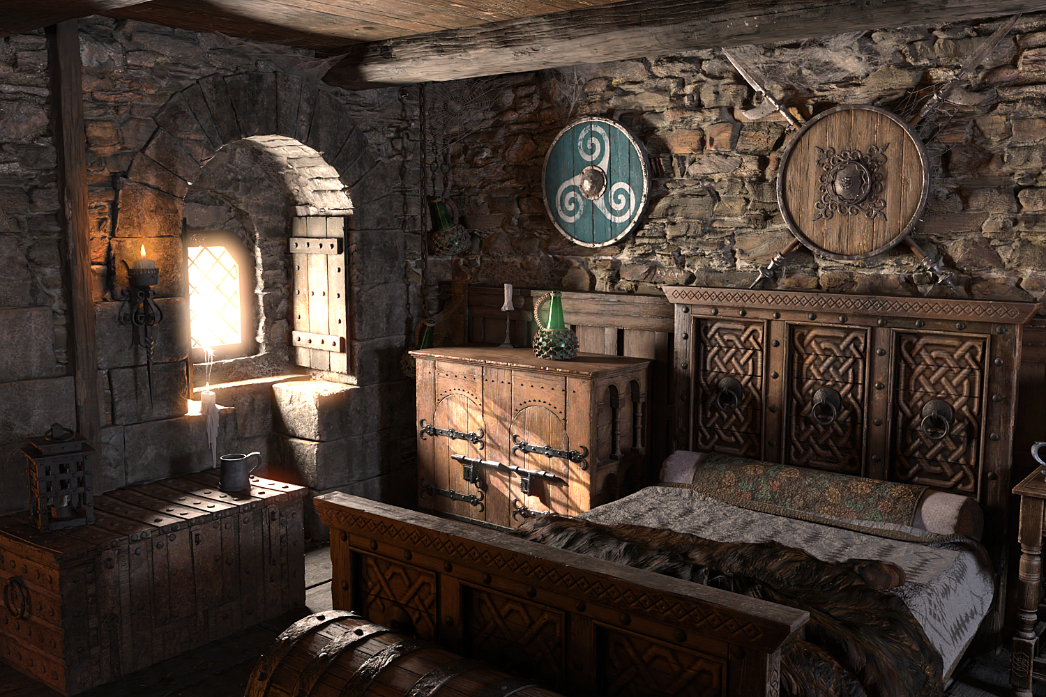ROG Medieval Fantasy Bedroom ROG Medieval Fantasy Bedroom by: StrangefateRoguey, 3D Models by Daz 3D