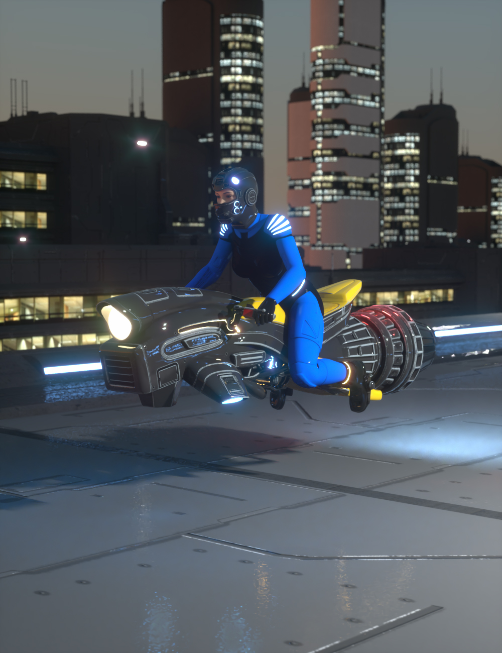 Sci-Fi Bike and Outfit for Genesis 8 Female(s) Sci-Fi Bike and Outfit for Genesis 8 Female(s) by: AcharyaPolina, 3D Models by Daz 3D