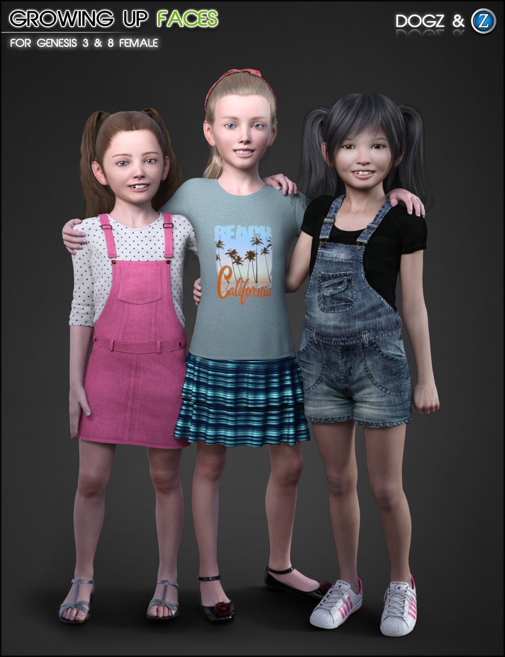 Growing Up Faces for Genesis 3 & 8 Female(s) Growing Up Faces for Genesis 3 & 8 Female(s) by: Zev0Dogz, 3D Models by Daz 3D