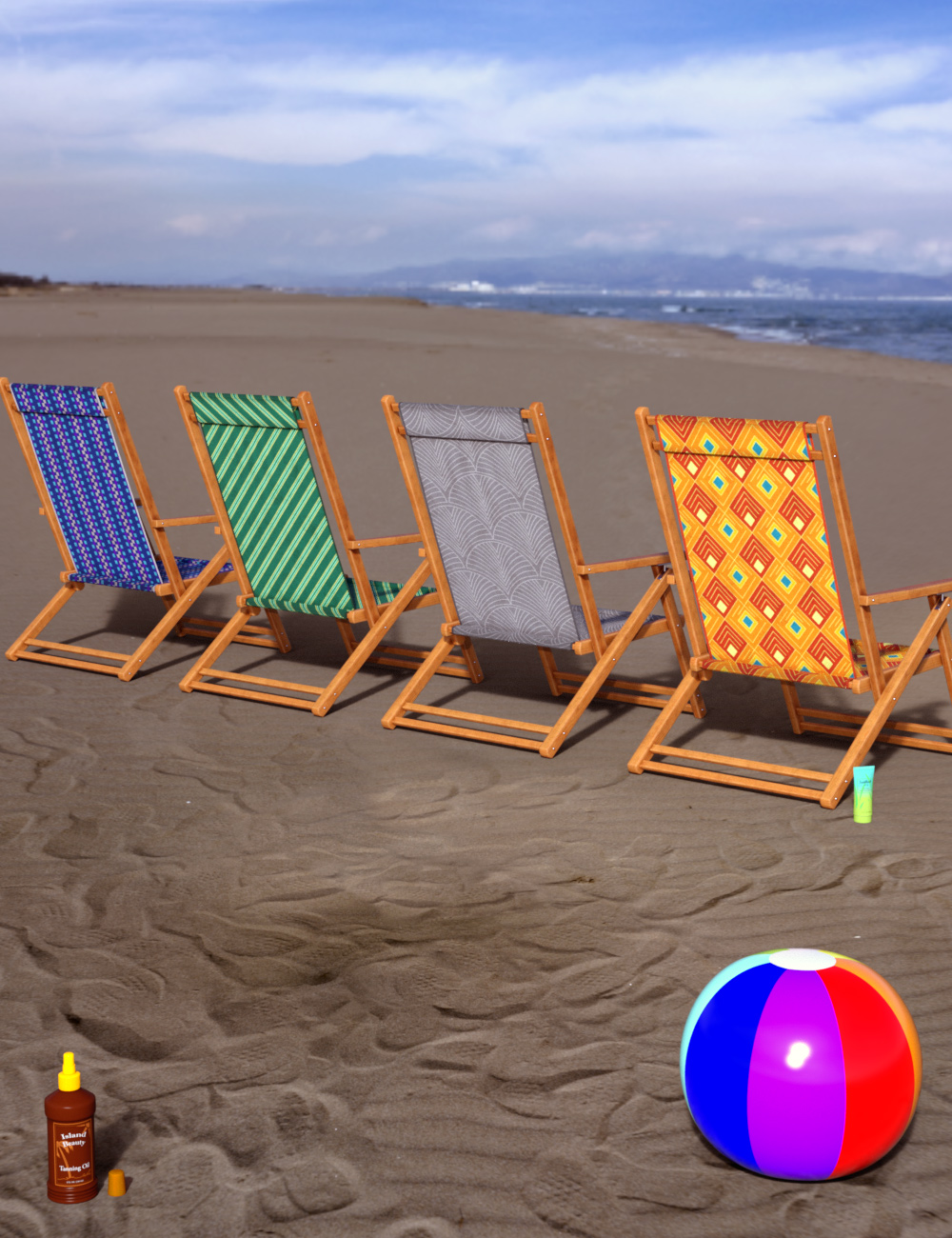 Beach Party Props by: ARTCollab, 3D Models by Daz 3D