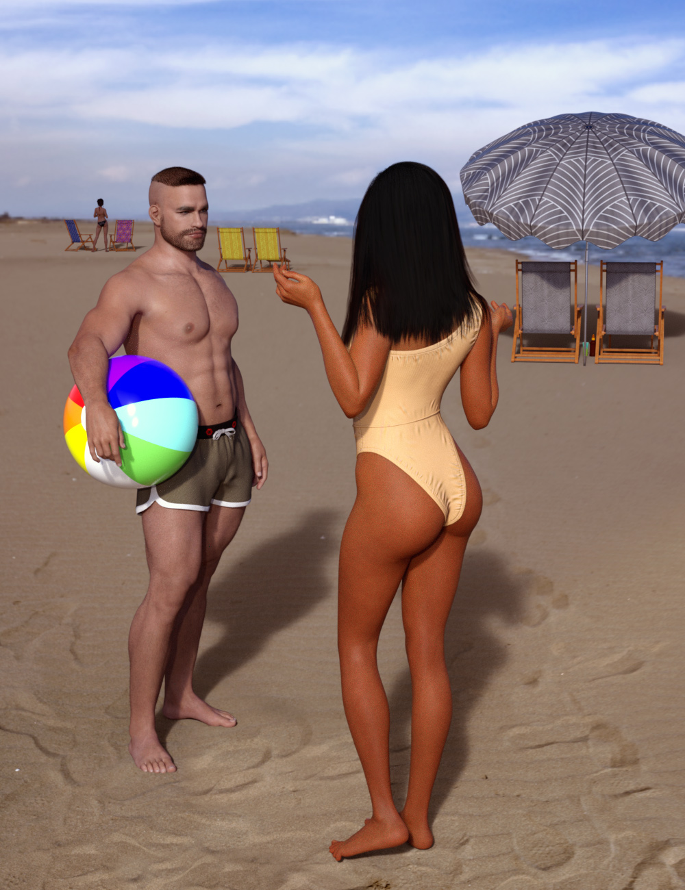 Beach Party Props by: ARTCollab, 3D Models by Daz 3D
