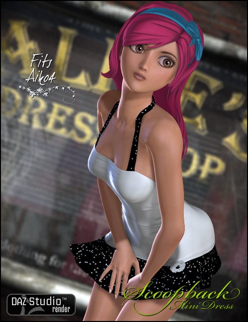 Scoopback Mini Dress Scoopback Mini Dress by: Barbara Brundon, 3D Models by Daz 3D