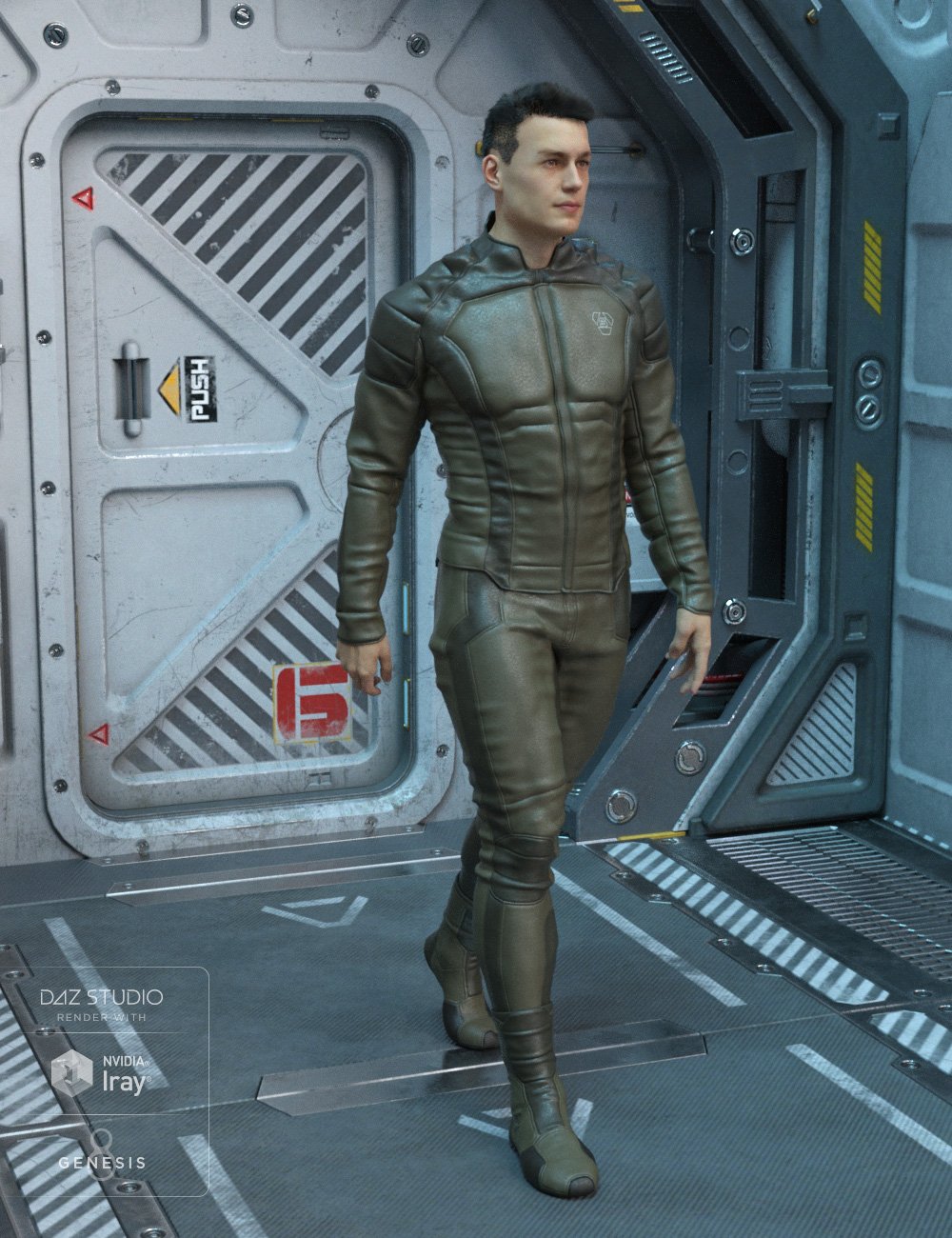 Space Uniform for Genesis 8 Male(s) by: smay, 3D Models by Daz 3D