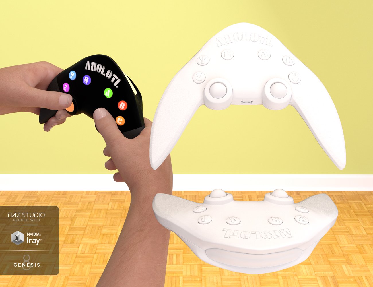 Video Game Controllers by: Rascal3D, 3D Models by Daz 3D