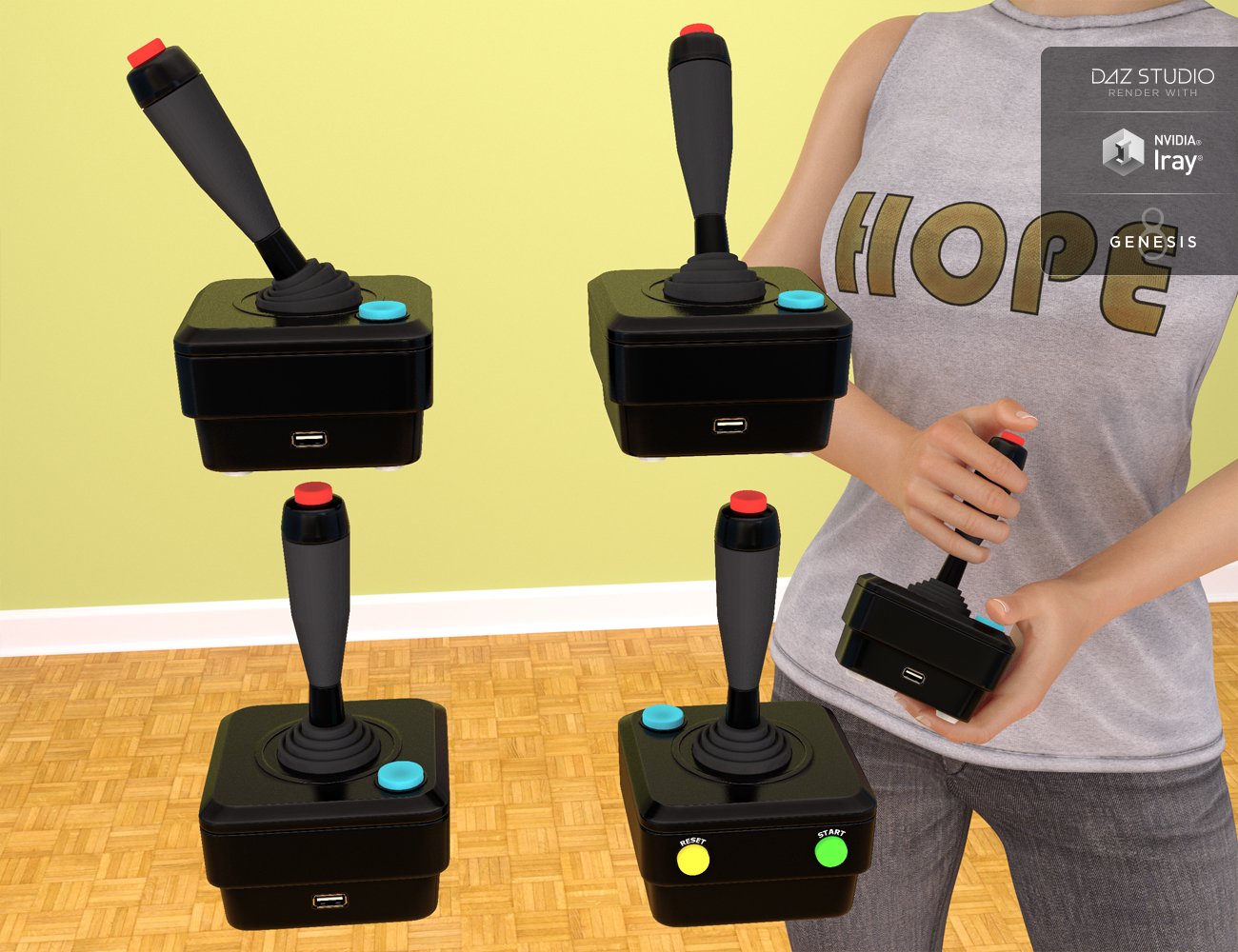 Video Game Controllers Video Game Controllers by: Rascal3D, 3D Models by Daz 3D