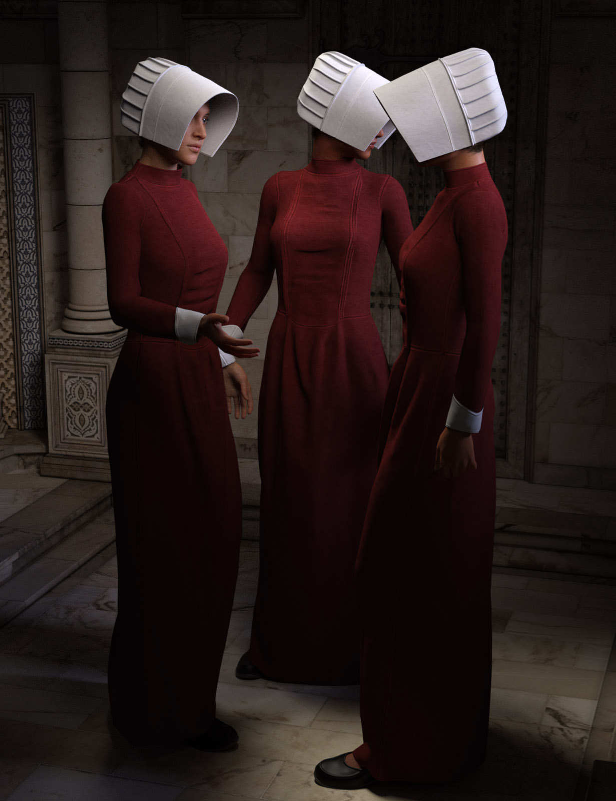 dForce Servant Dress for Genesis 8 Female(s) by: Oskarsson, 3D Models by Daz 3D