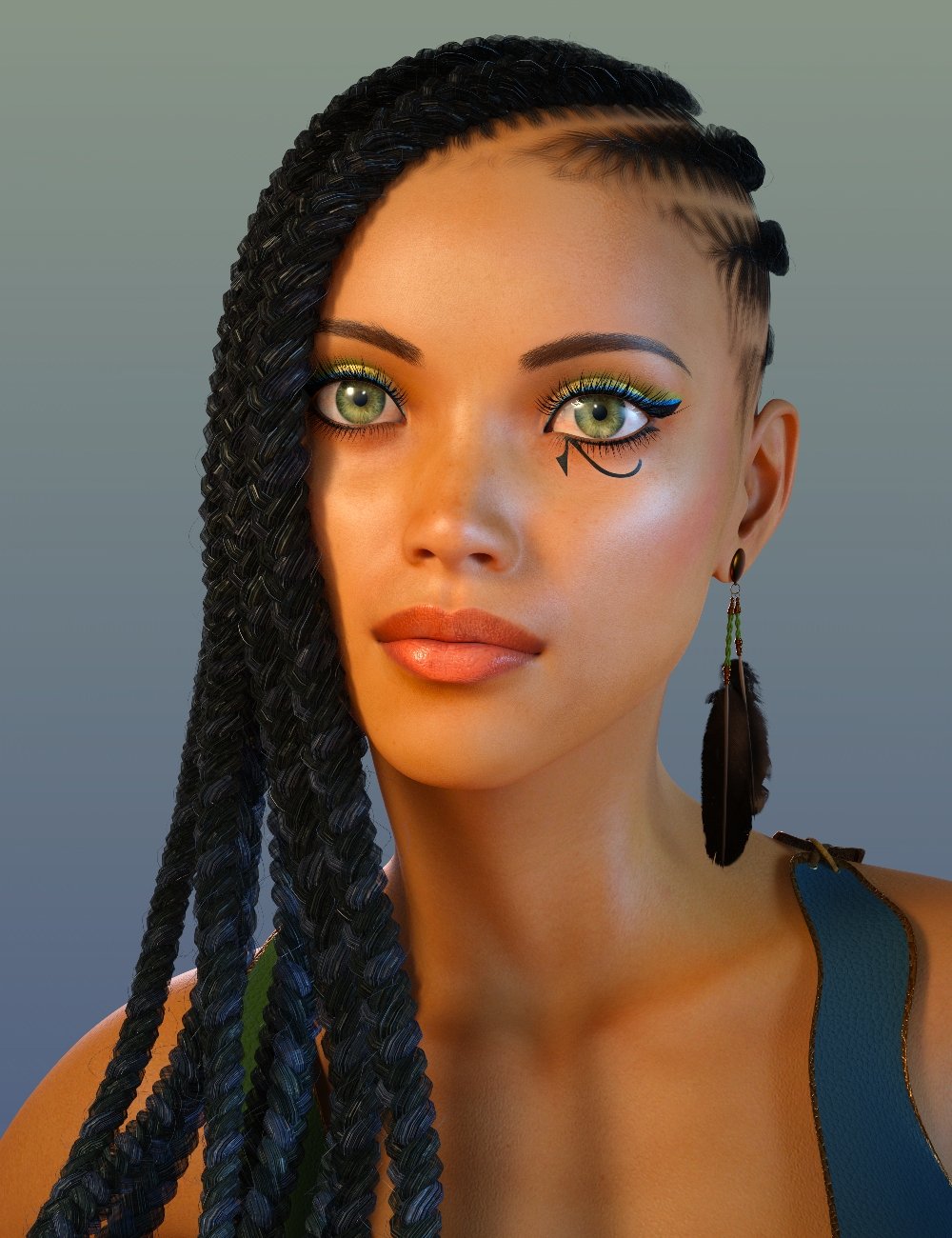 Akila Character with Hair Textures for Genesis 8 Female | Daz 3D