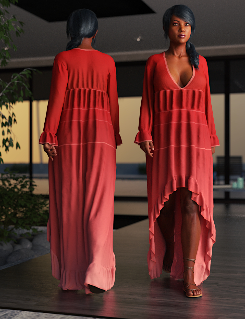 dForce Aldina Outfit for Genesis 8 Female(s) by: Toyen, 3D Models by Daz 3D