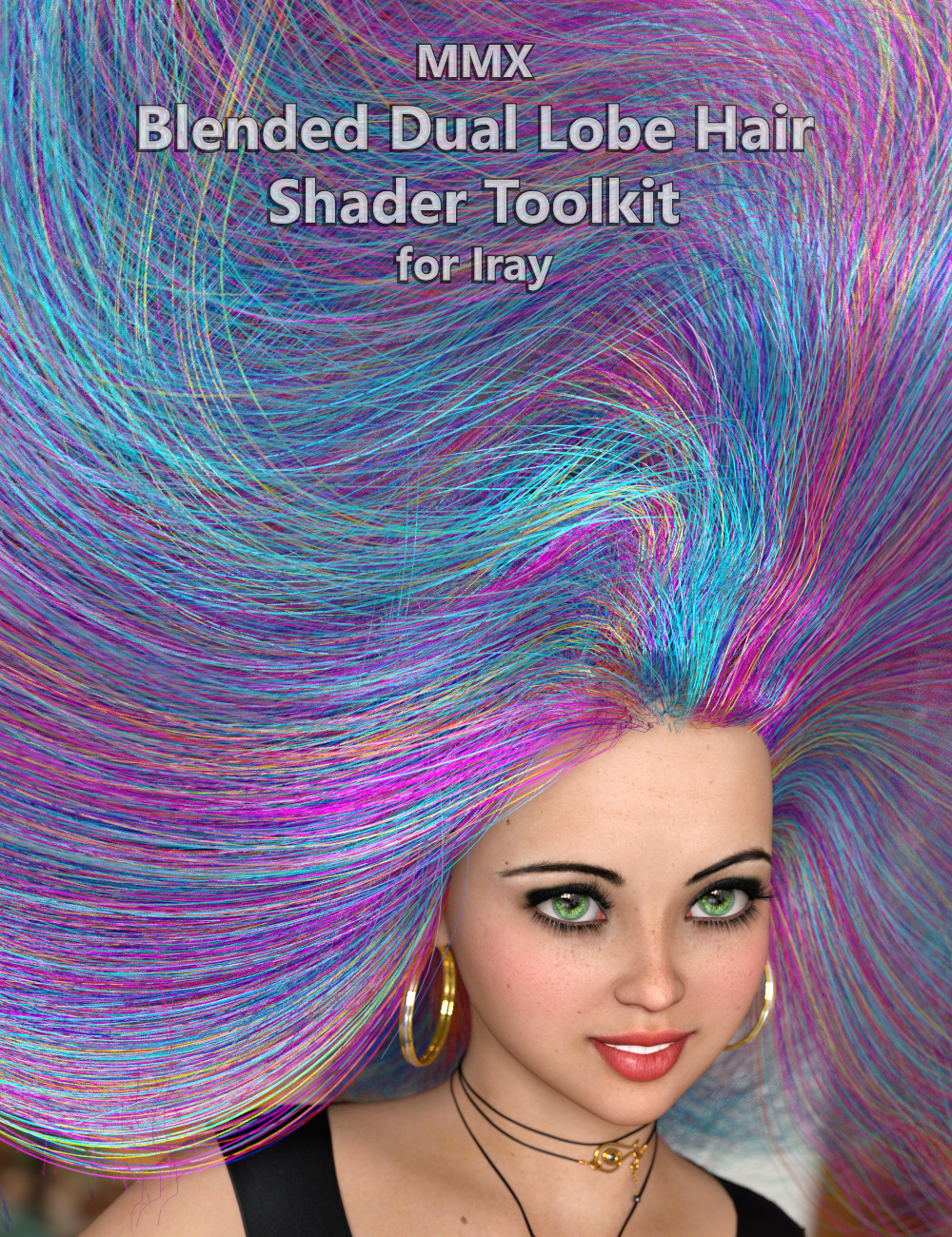MMX Blended Dual Lobe Hair Shader Toolkit for Iray by: Mattymanx, 3D Models by Daz 3D