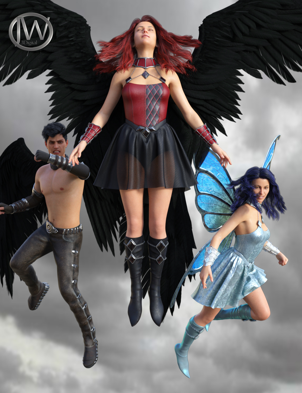 I Can Fly Poses for Genesis 3 & 8 by: JWolf, 3D Models by Daz 3D