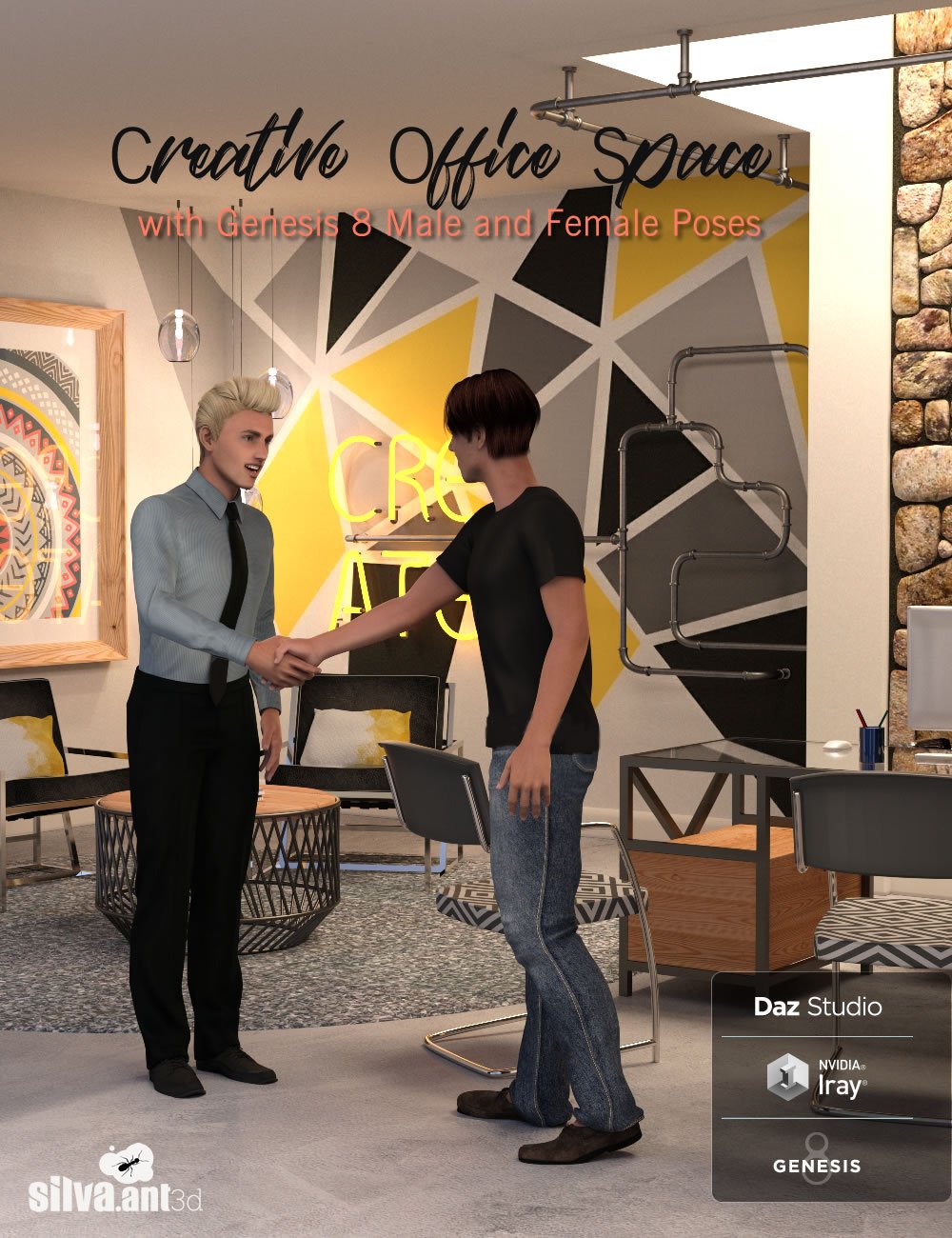 Creative Office Space by: SilvaAnt3d, 3D Models by Daz 3D