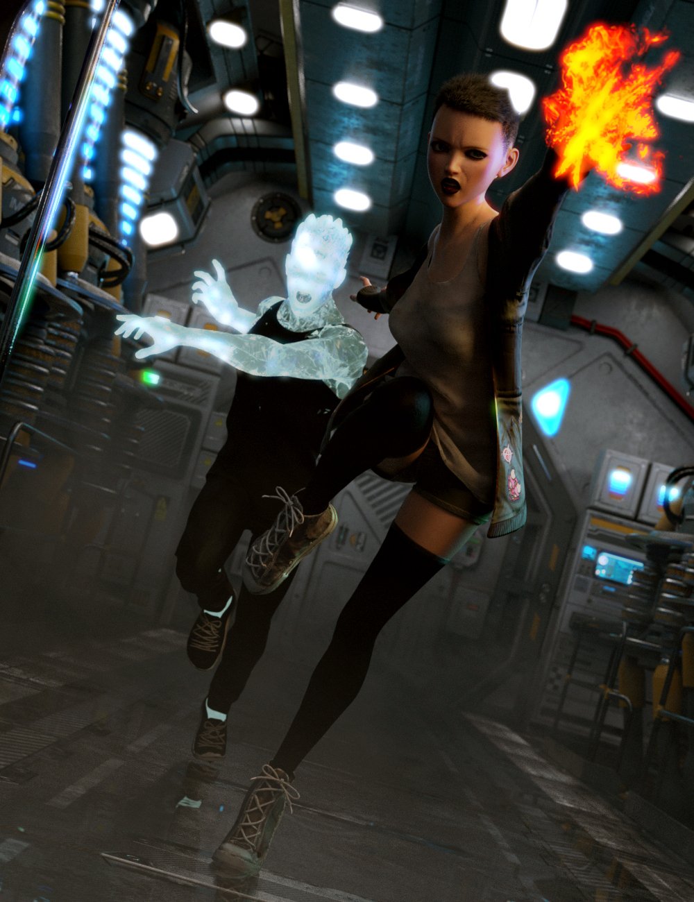 dForce Rebel Yell Outfit for Genesis 8 Female(s) dForce Rebel Yell Outfit for Genesis 8 Female(s) by: JoeQuick, 3D Models by Daz 3D