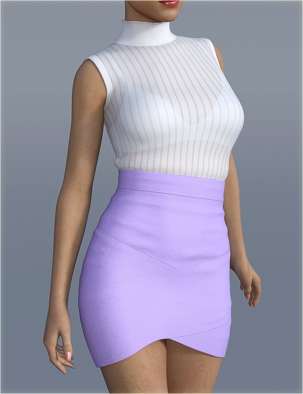 H&C Bandage Mini Skirt Outfit for Genesis 8 Female(s) by: IH Kang, 3D Models by Daz 3D