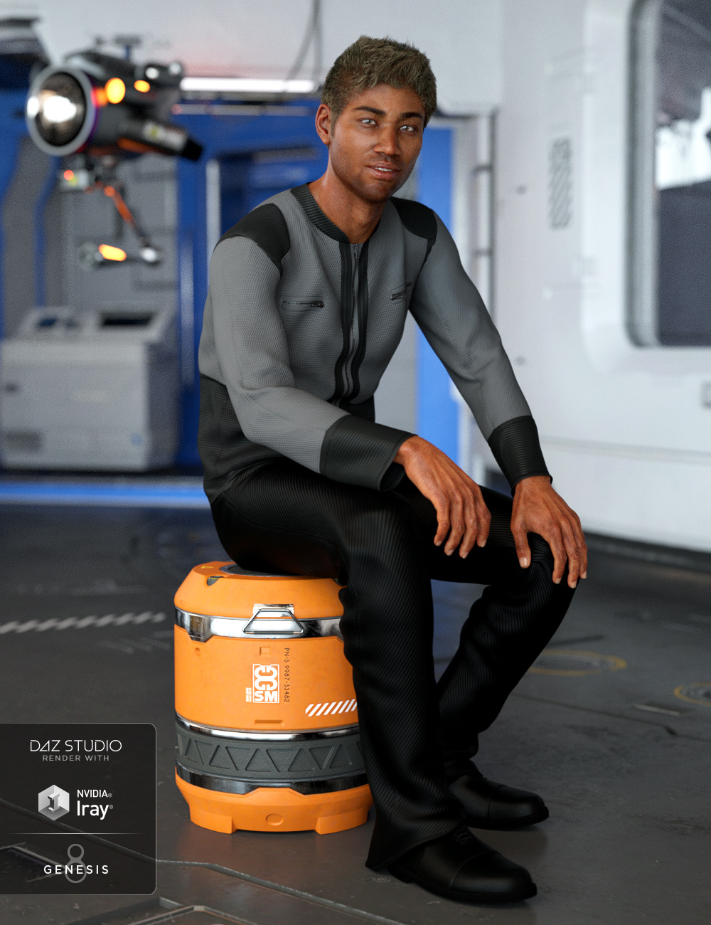 dForce Bridge Officer Outfit for Genesis 8 Male(s) by: NikisatezDestinysGarden, 3D Models by Daz 3D