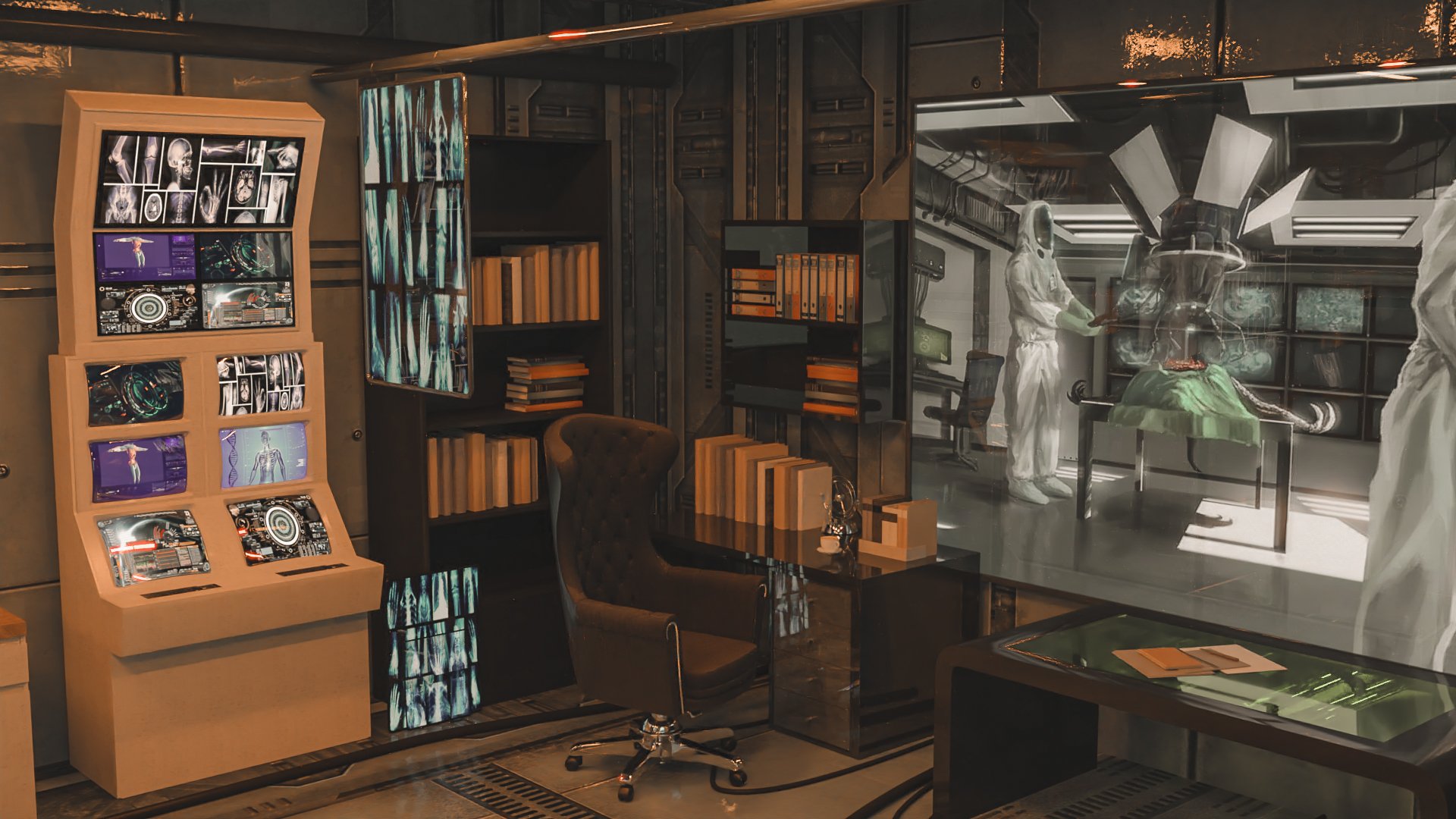 Futuristic Rustic Office by: Tesla3dCorp, 3D Models by Daz 3D