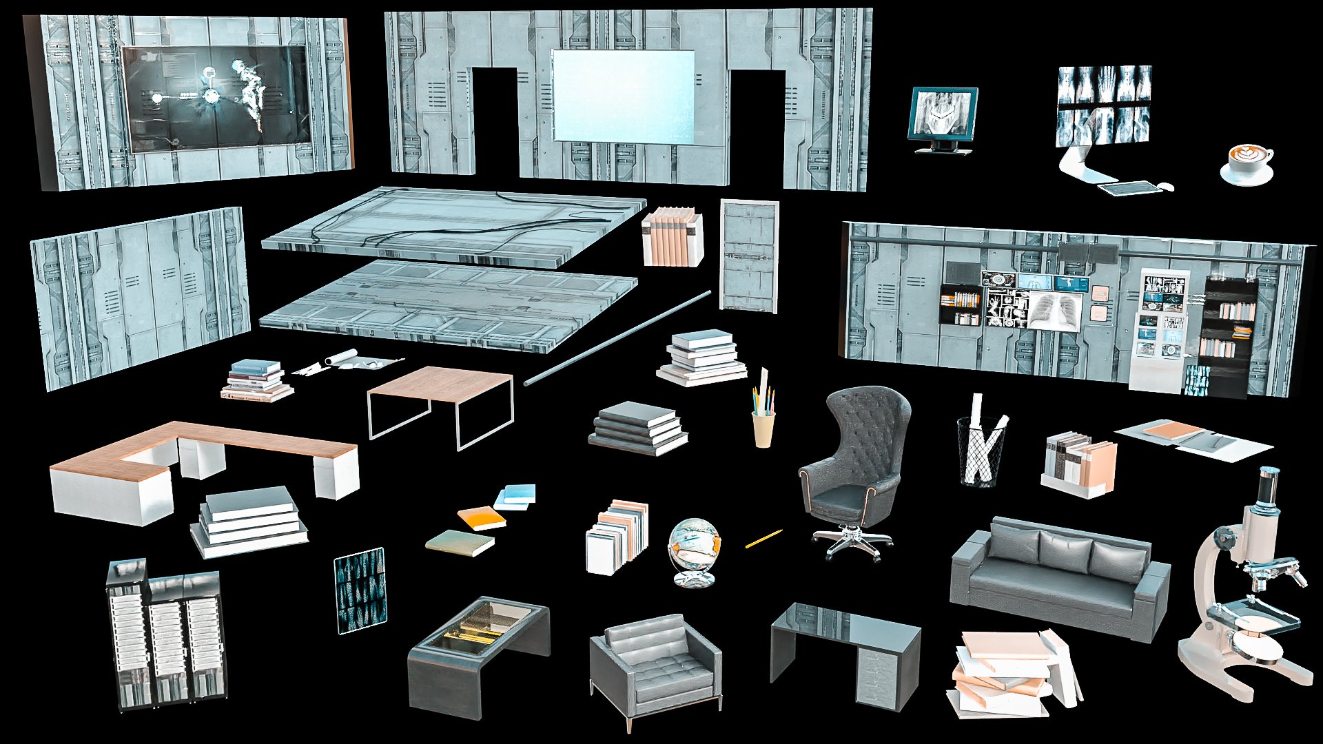 Futuristic Rustic Office Futuristic Rustic Office by: Tesla3dCorp, 3D Models by Daz 3D
