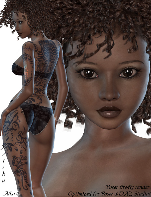 Keisha for A4 by: Morris, 3D Models by Daz 3D
