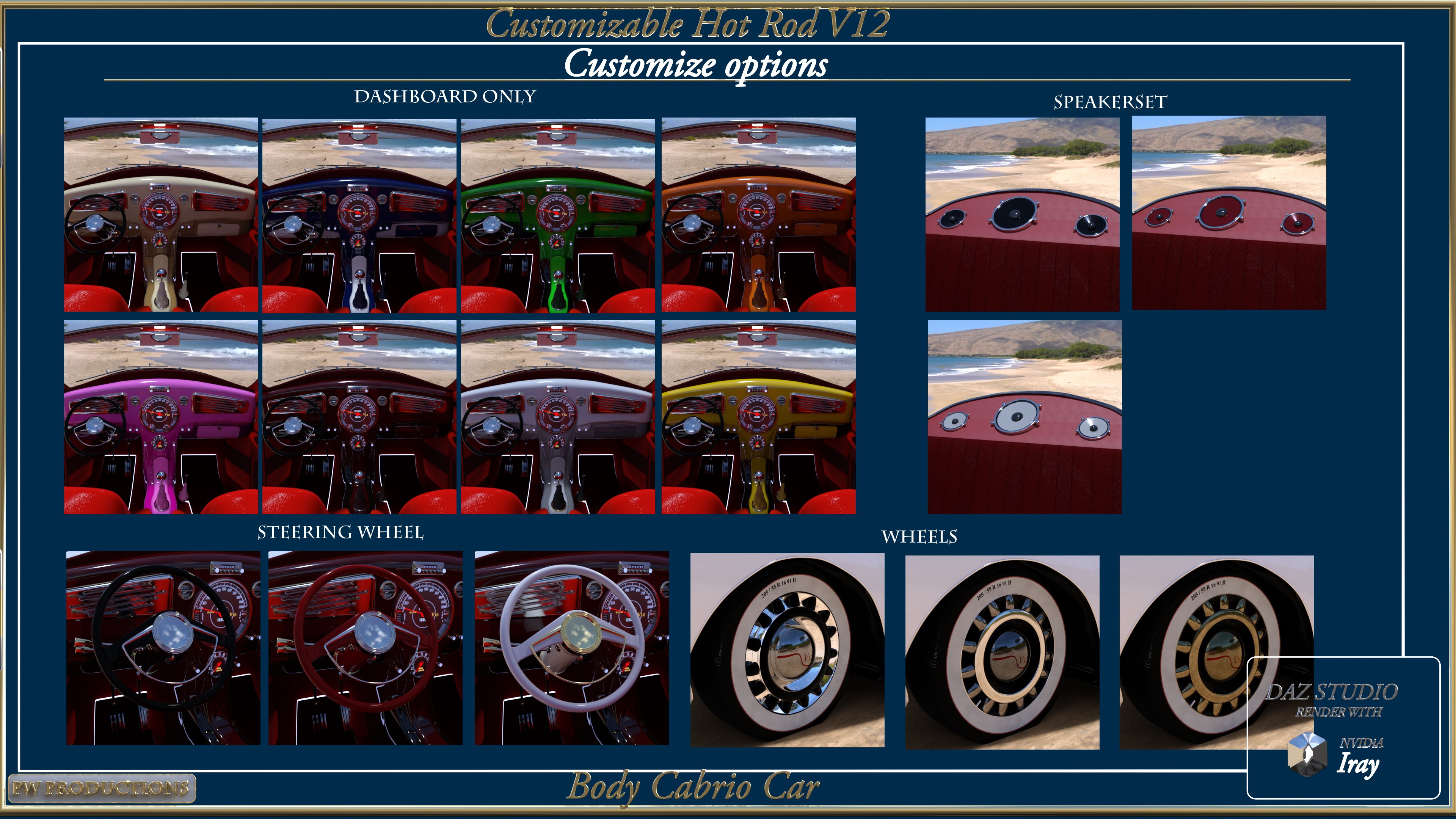 PW Customizable Hot Rod V12 PW Customizable Hot Rod V12 by: PW Productions, 3D Models by Daz 3D