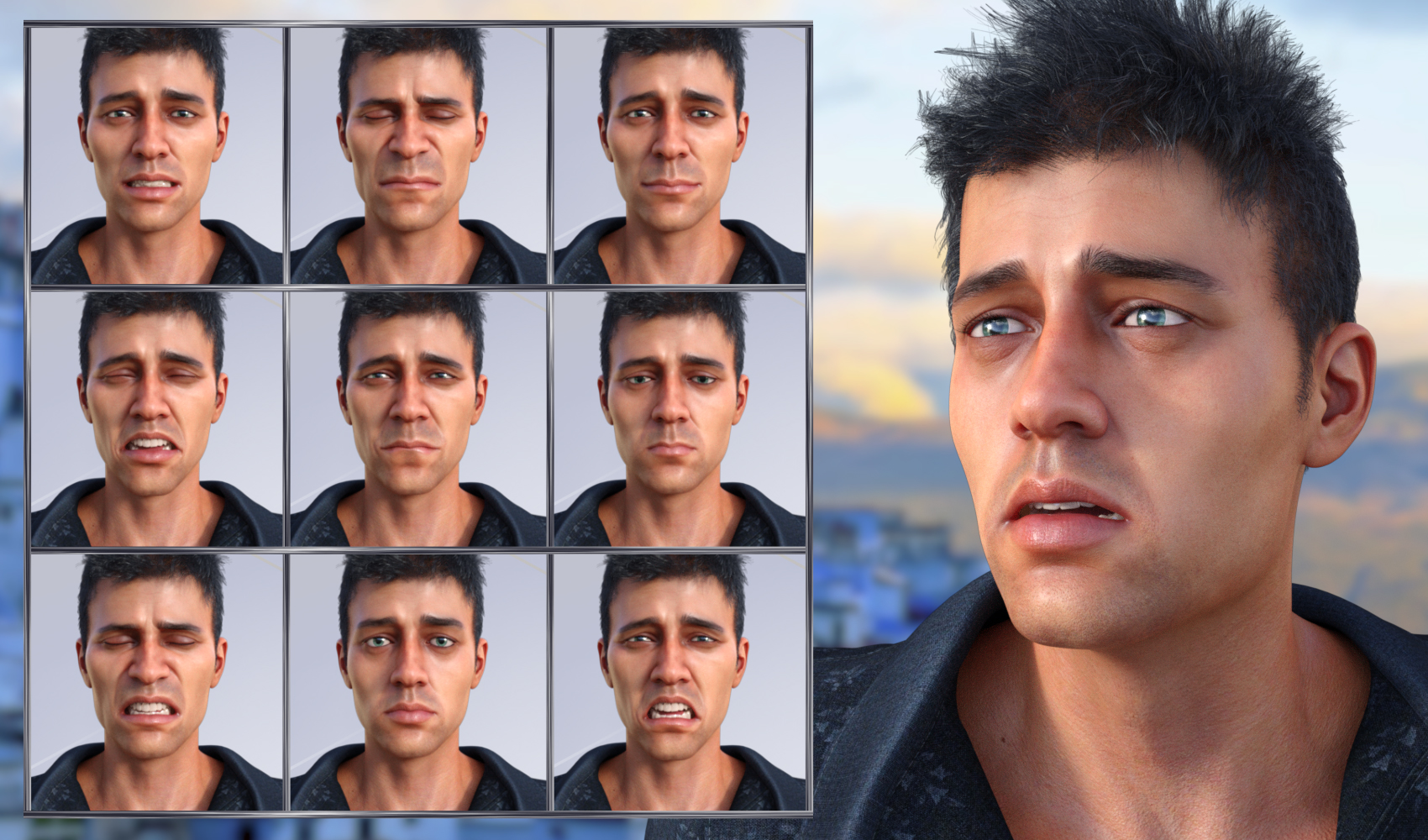 Modern Man - Expressions for Genesis 8 Male and Diego 8 by: JWolf, 3D Models by Daz 3D