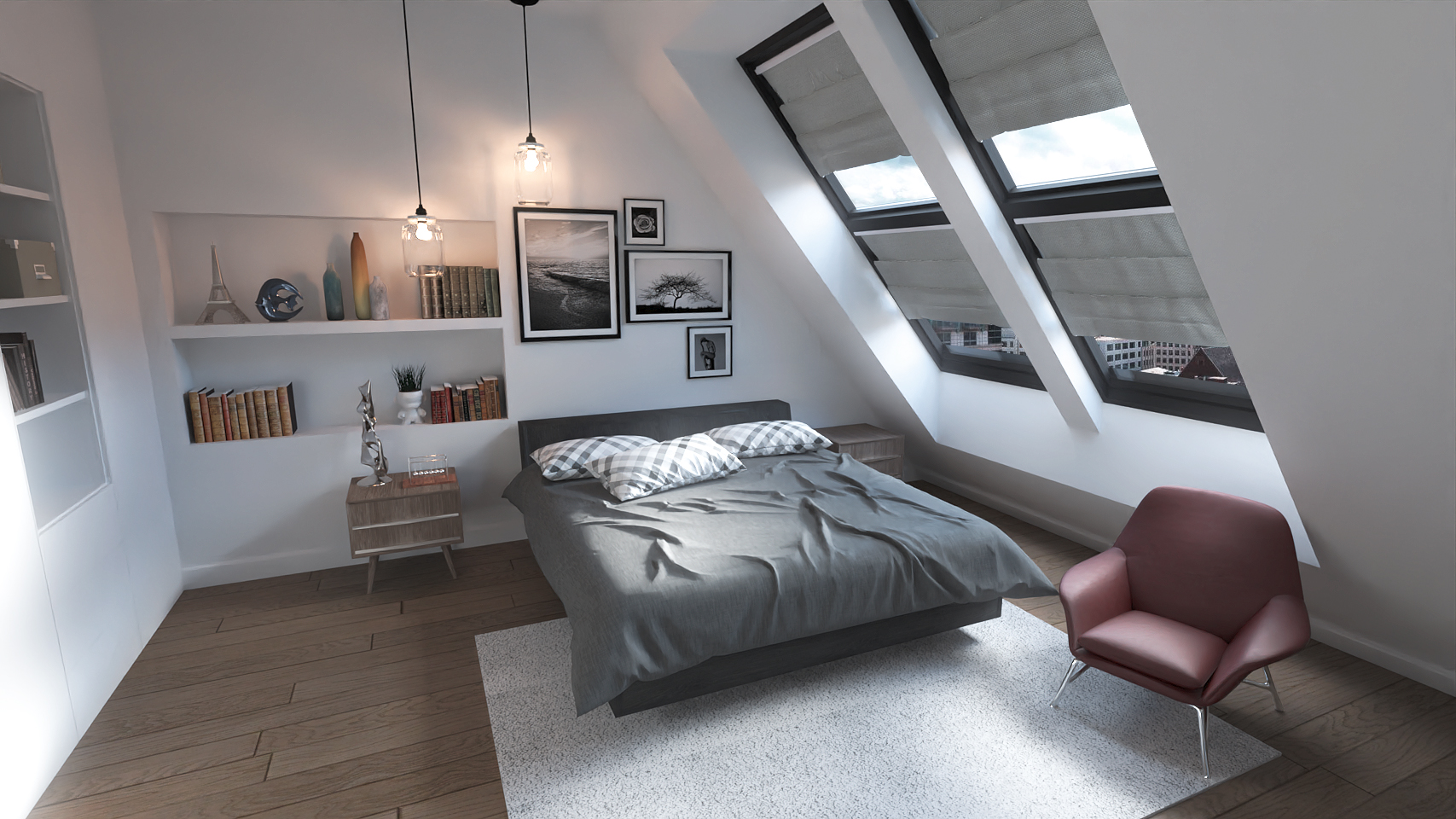 Attic Bedroom by: Digitallab3D, 3D Models by Daz 3D