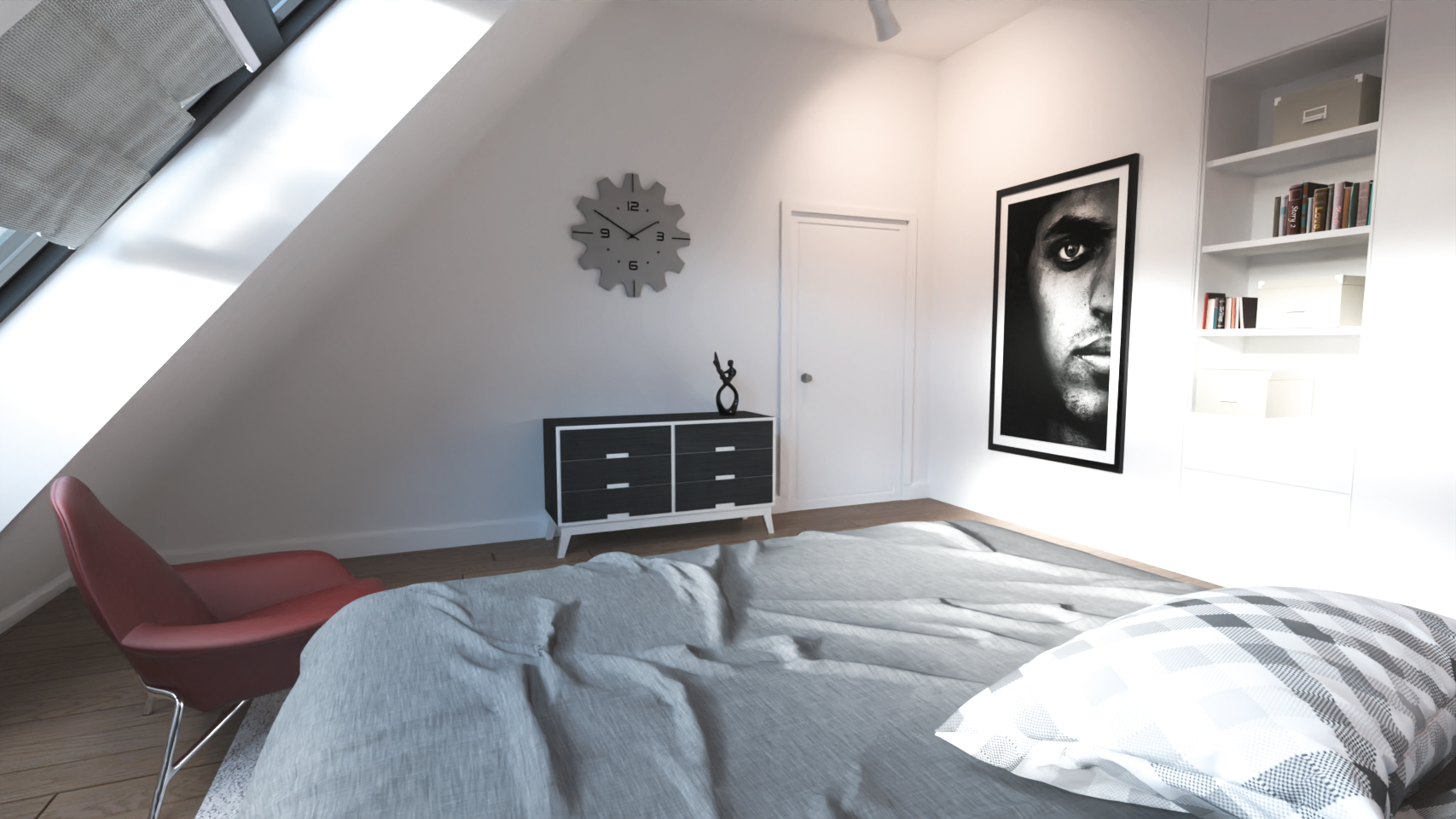 Attic Bedroom by: Digitallab3D, 3D Models by Daz 3D