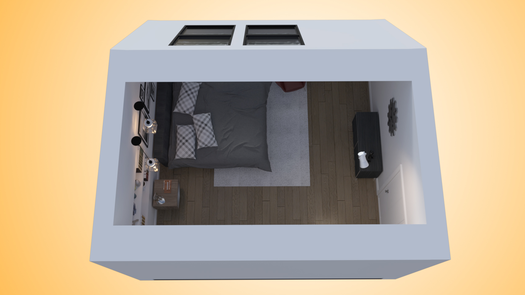 Attic Bedroom Attic Bedroom by: Digitallab3D, 3D Models by Daz 3D