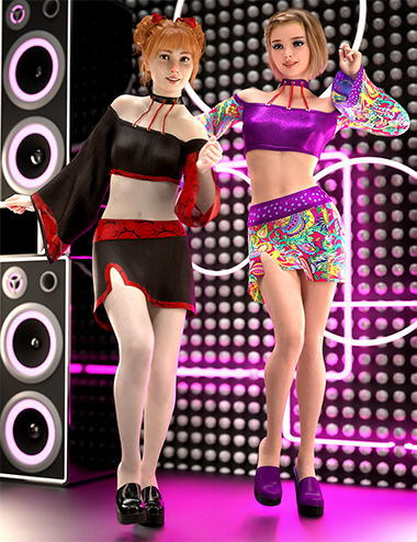 dForce KStar Outfit Textures by: Anna Benjamin, 3D Models by Daz 3D