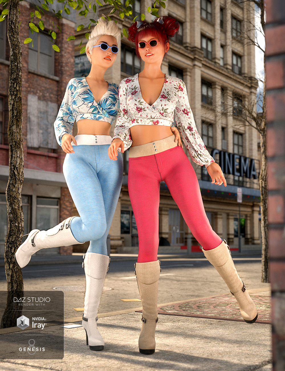 dForce City Sleek Outfit Textures by: Moonscape Graphics, 3D Models by Daz 3D