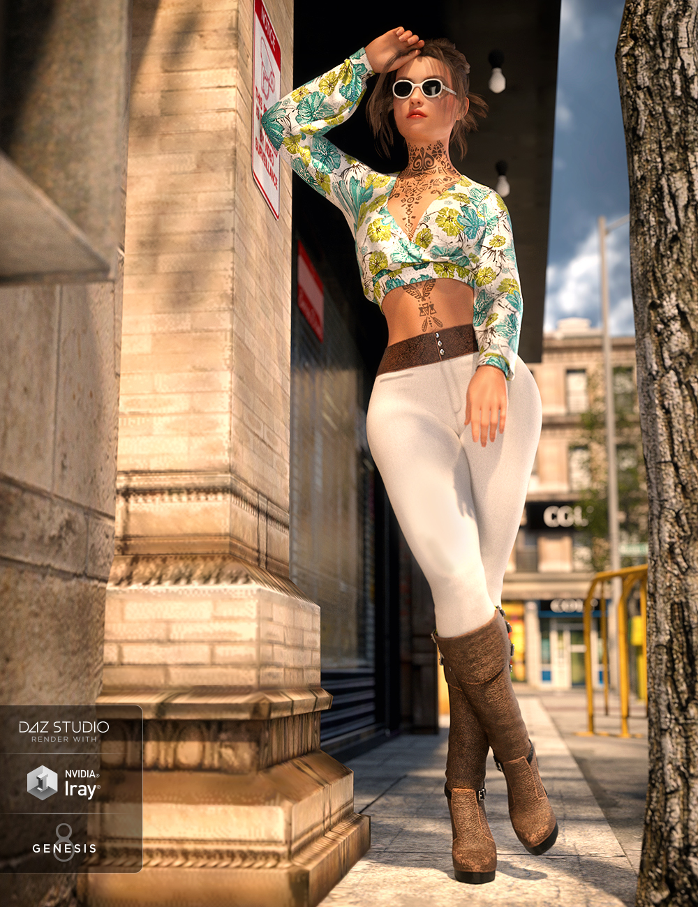 dForce City Sleek Outfit Textures by: Moonscape GraphicsSade, 3D Models by Daz 3D