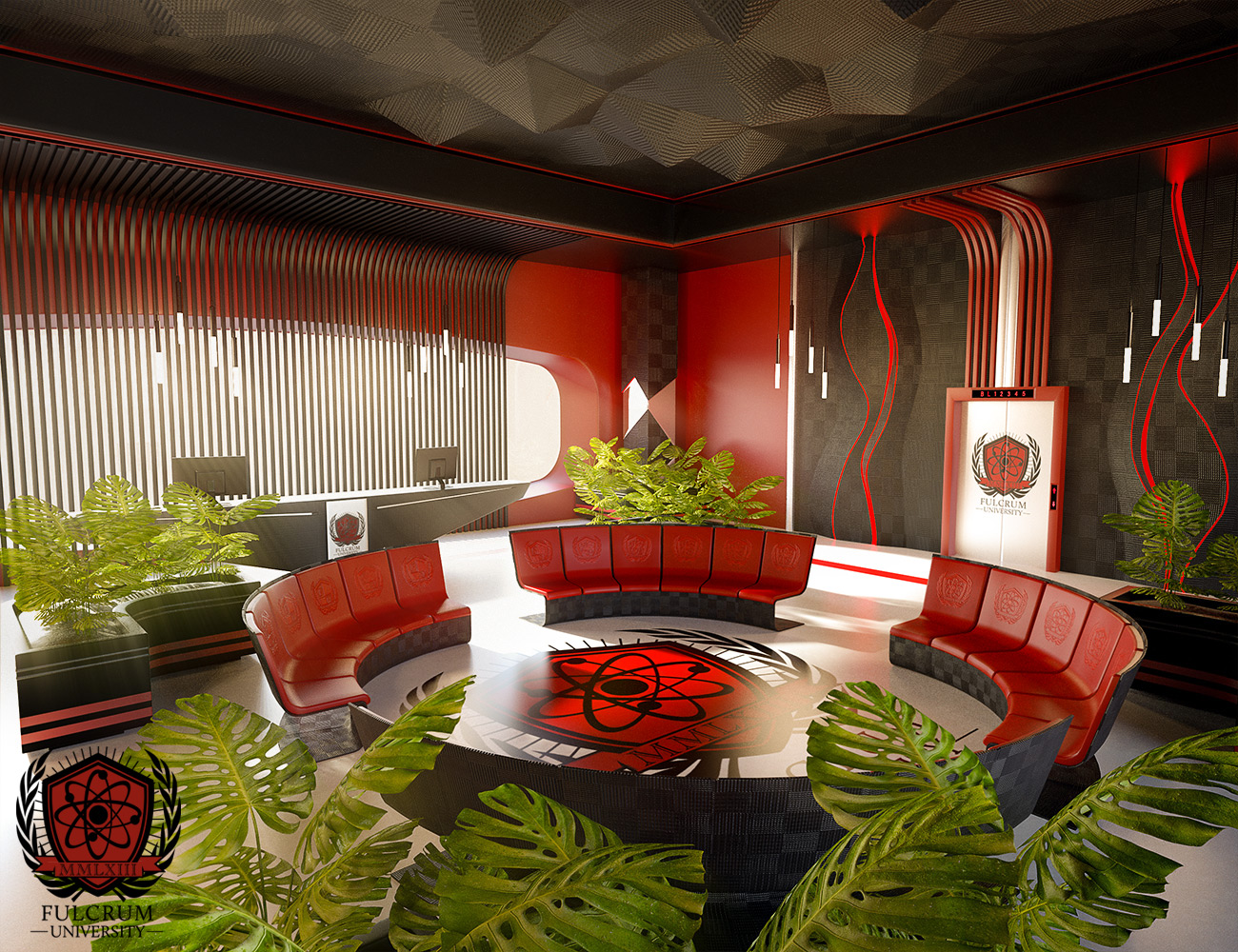 Fulcrum University Lobby Addon Fulcrum University Lobby Addon by: Ravnheart, 3D Models by Daz 3D