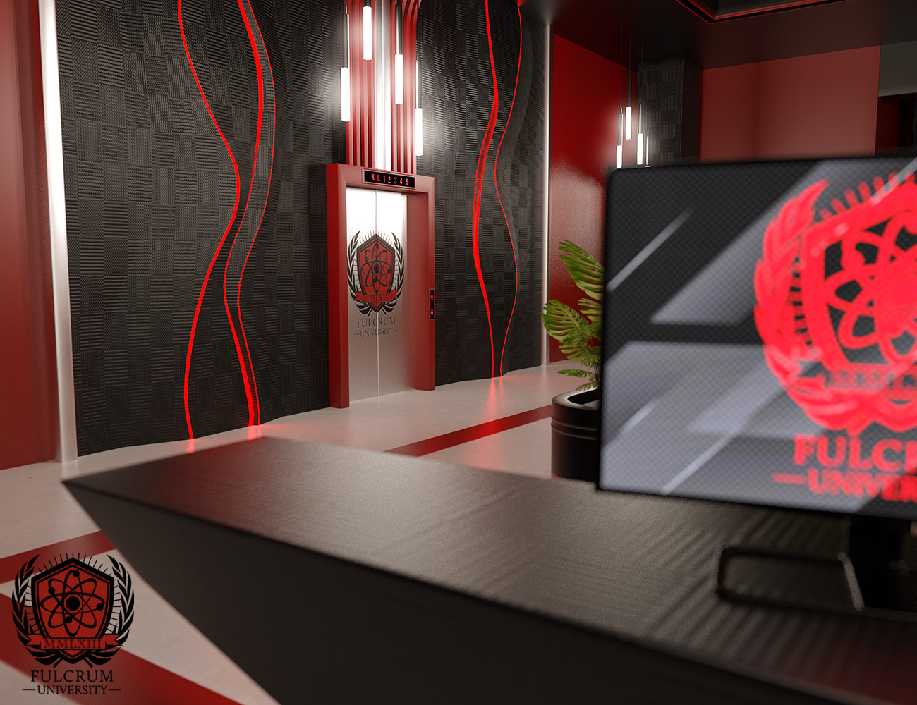 Fulcrum University Lobby Addon Fulcrum University Lobby Addon by: Ravnheart, 3D Models by Daz 3D