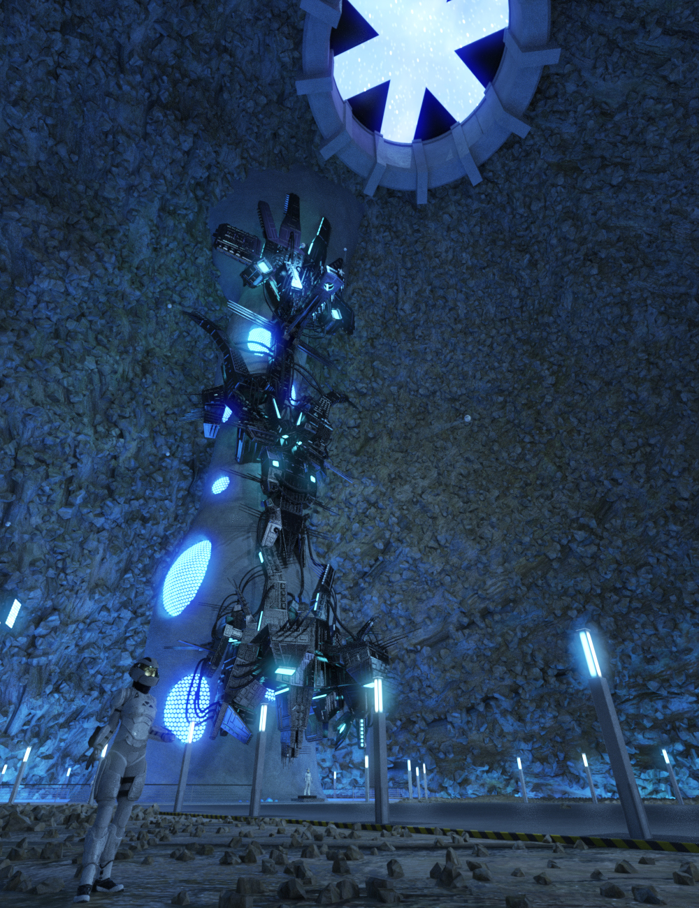 SC20 Cave 01. with Alien Artifact SC20 Cave 01. with Alien Artifact by: FToRi, 3D Models by Daz 3D