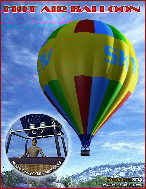 Predatron Hot Air Balloon by: Predatron, 3D Models by Daz 3D