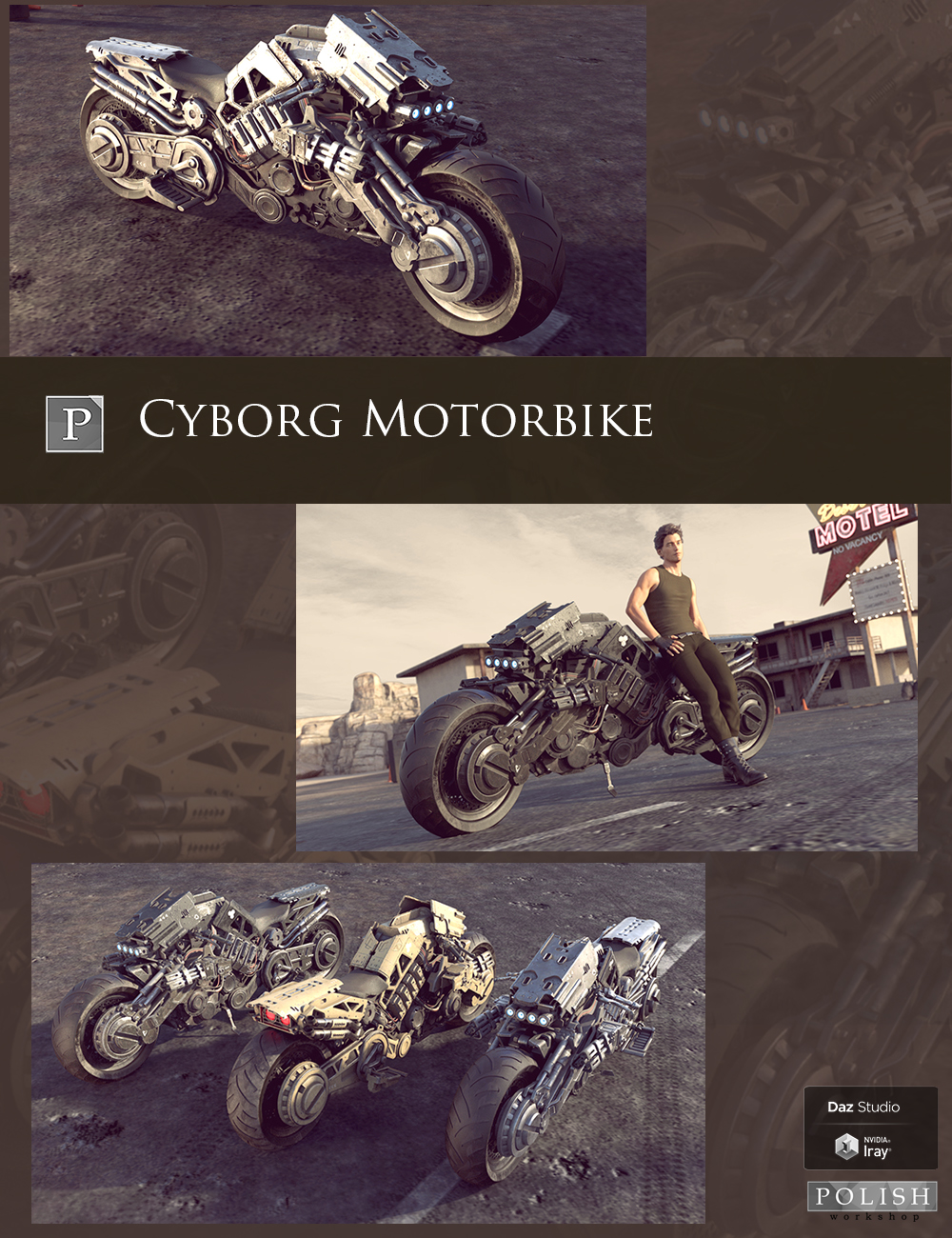 Cyborg Motorbike by: Polish, 3D Models by Daz 3D