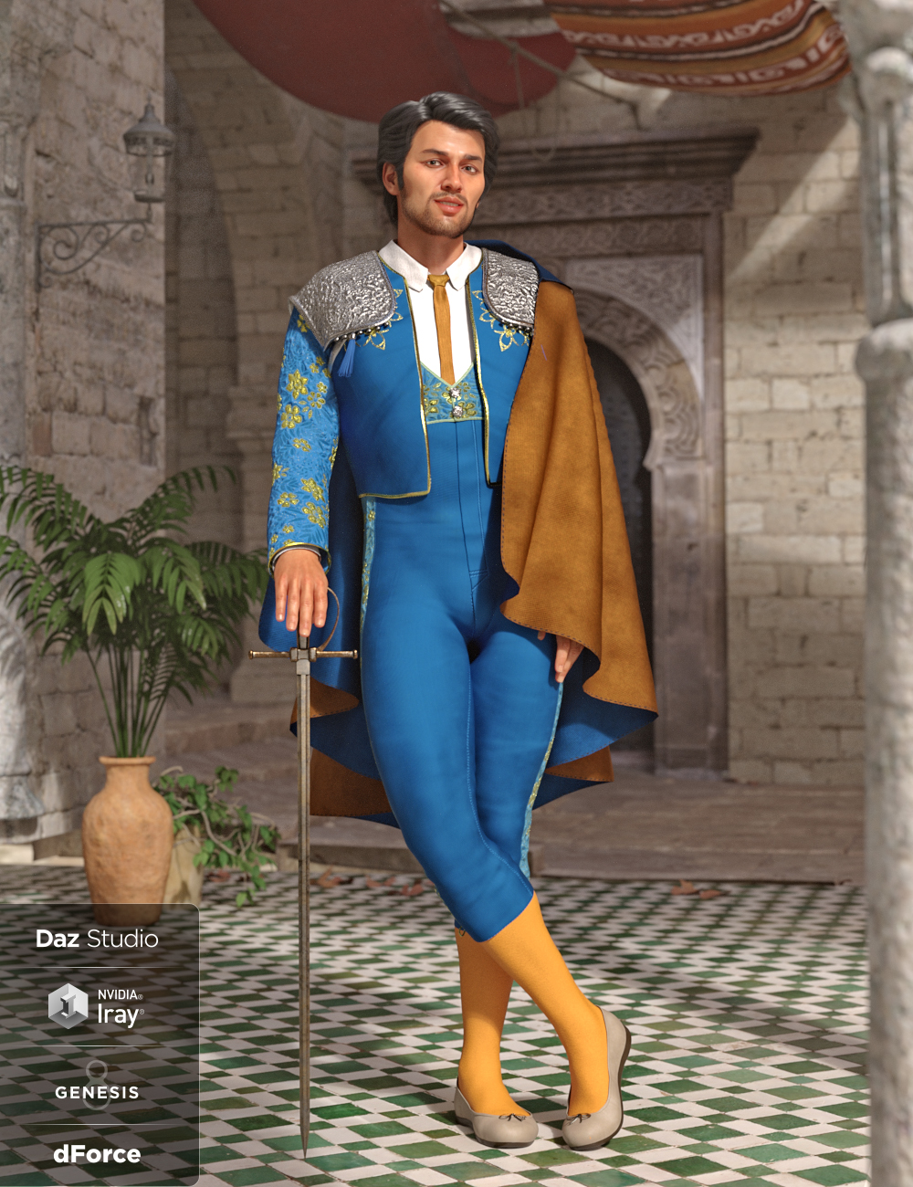 dForce Matador Outfit Textures by: Moonscape GraphicsSade, 3D Models by Daz 3D