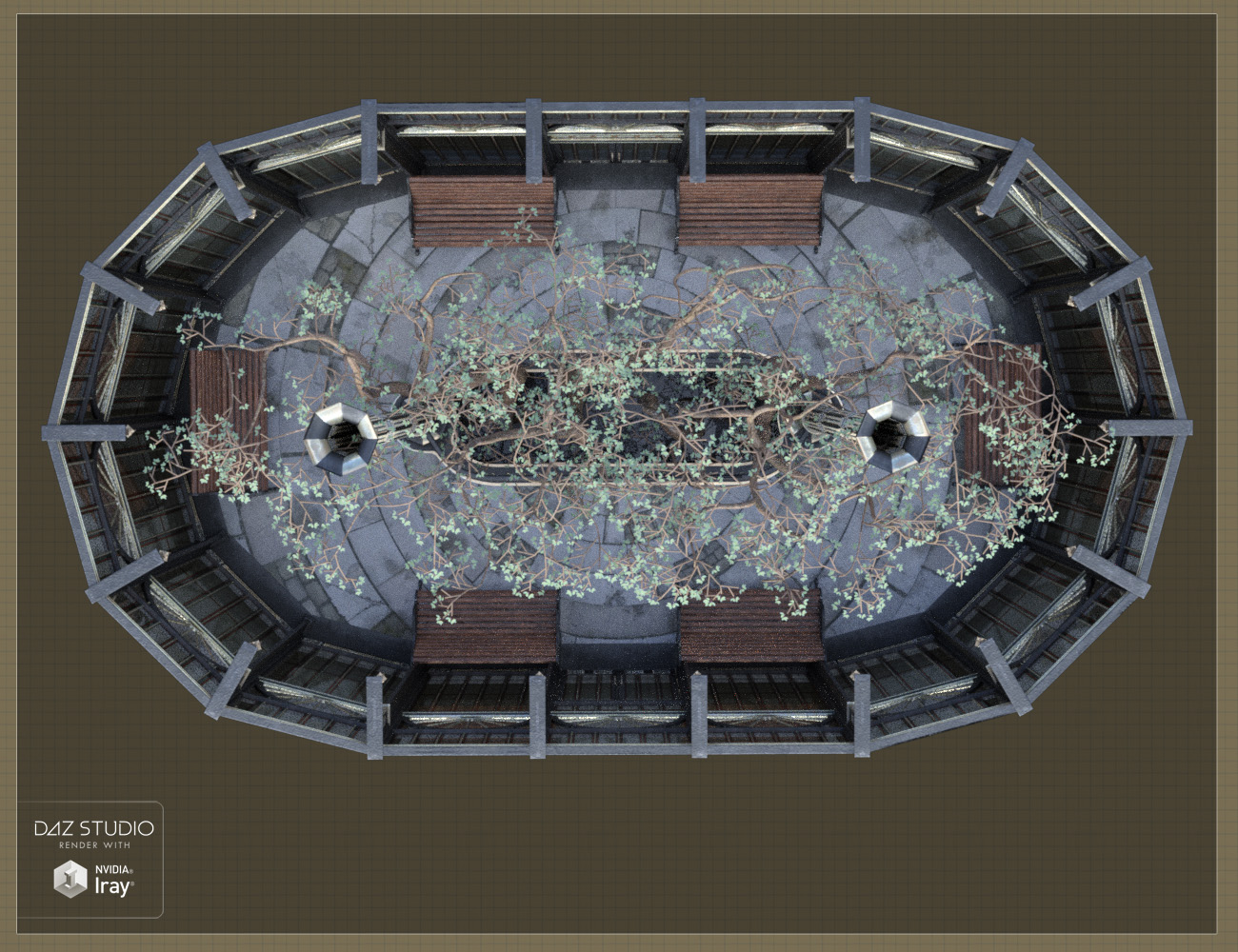 Victorian Iron Conservatory Victorian Iron Conservatory by: David BrinnenForbiddenWhispers, 3D Models by Daz 3D