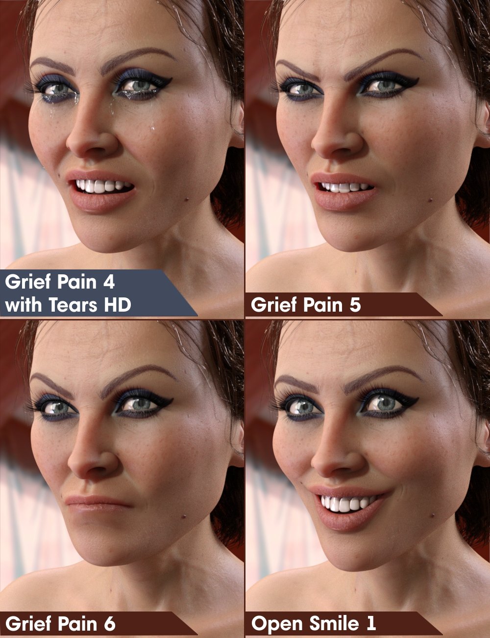 Fatal Stranger Emotions for Genesis 8 Female by: AlFan, 3D Models by Daz 3D