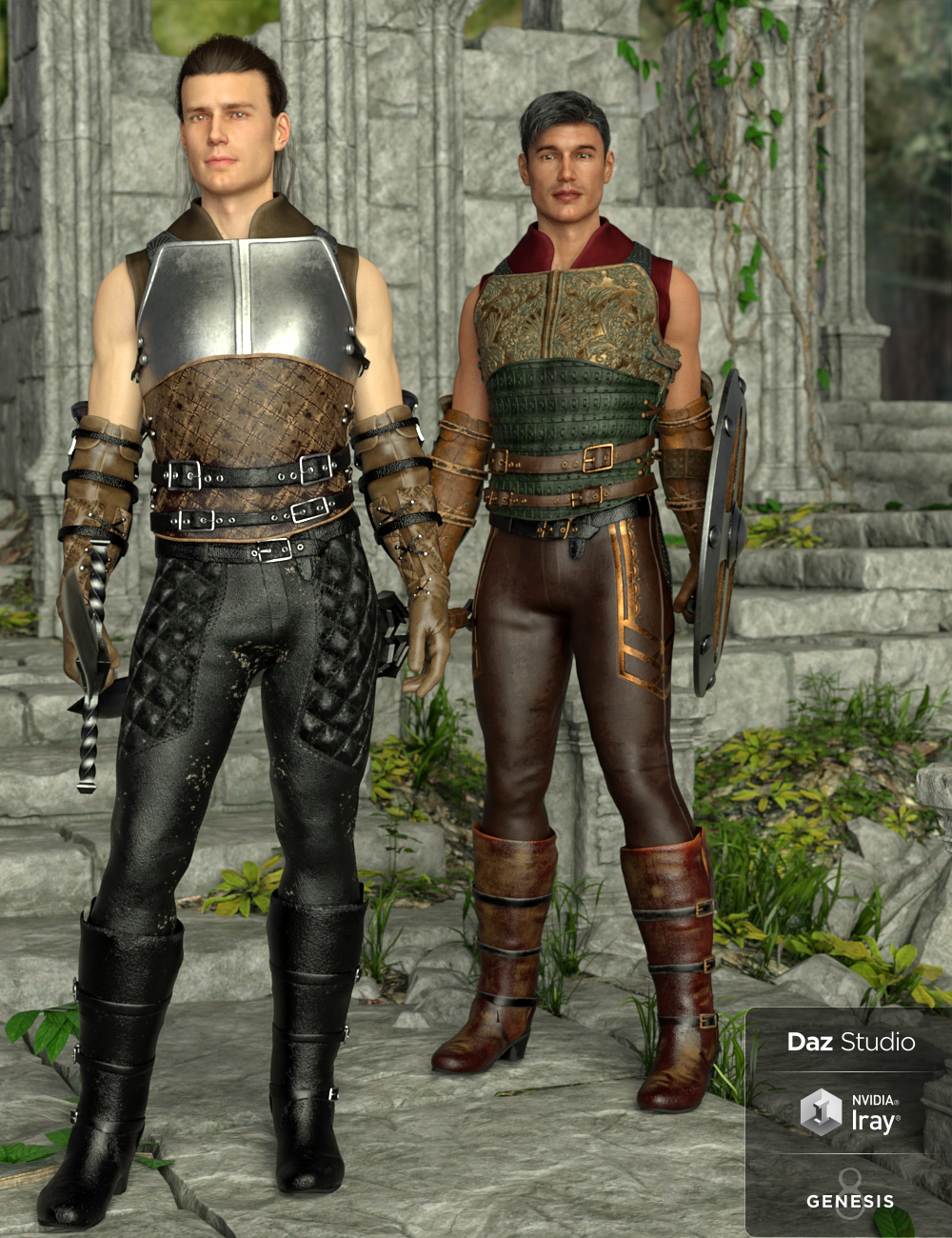 Paladin of Solitude Outfit Textures by: Moonscape GraphicsSade, 3D Models by Daz 3D