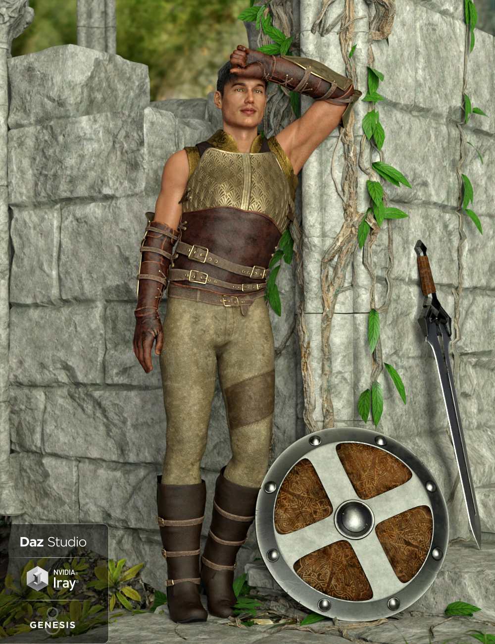 Paladin of Solitude Outfit Textures Paladin of Solitude Outfit Textures by: Moonscape GraphicsSade, 3D Models by Daz 3D