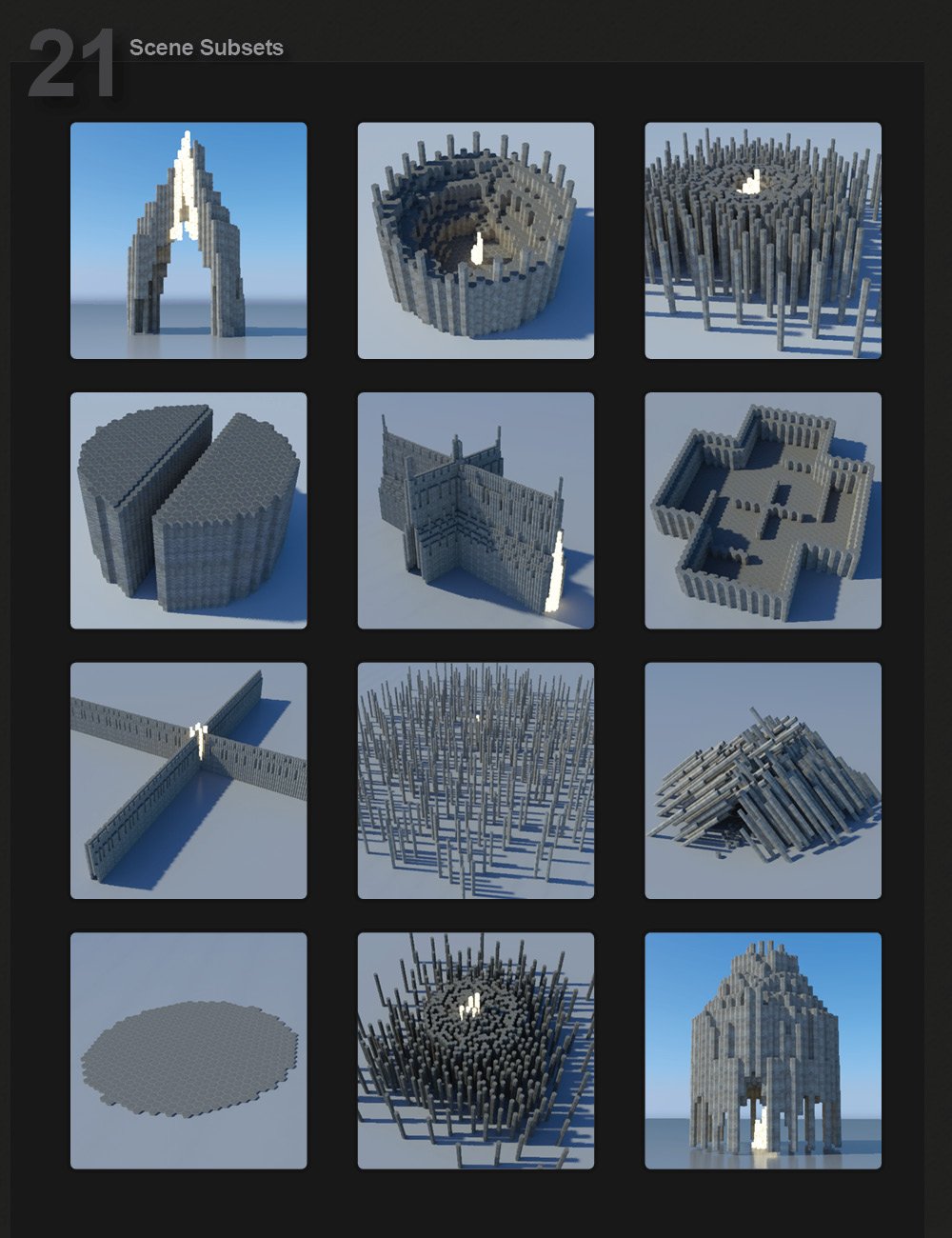 Crystal Matrix: Modular Architecture by: Marshian, 3D Models by Daz 3D