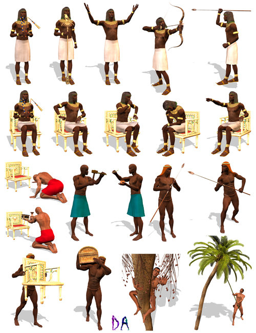 Egyptian Action for M3 Egyptian Action for M3 by: Don Albert, 3D Models by Daz 3D