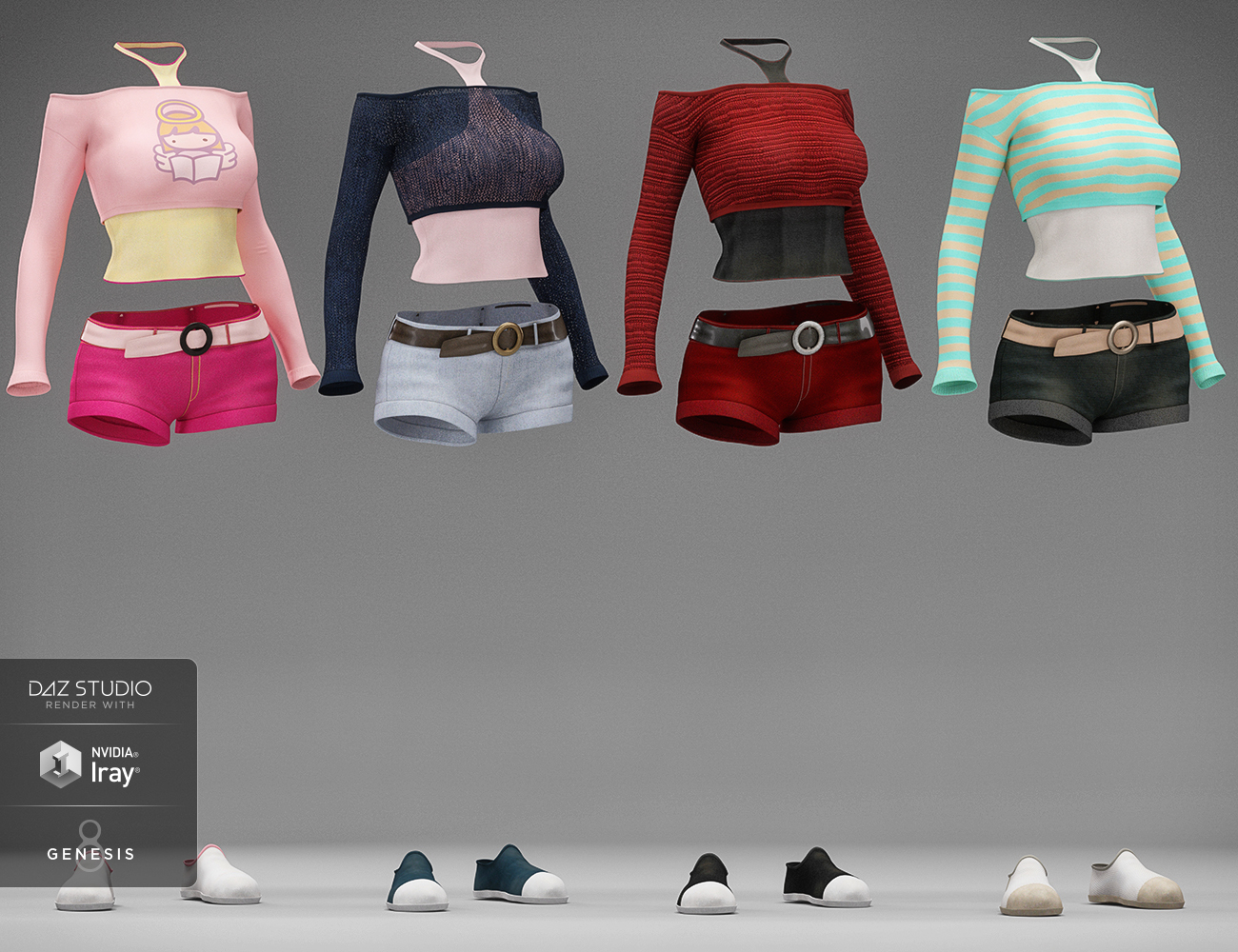 Comfy Shorts Textures by: Arien, 3D Models by Daz 3D