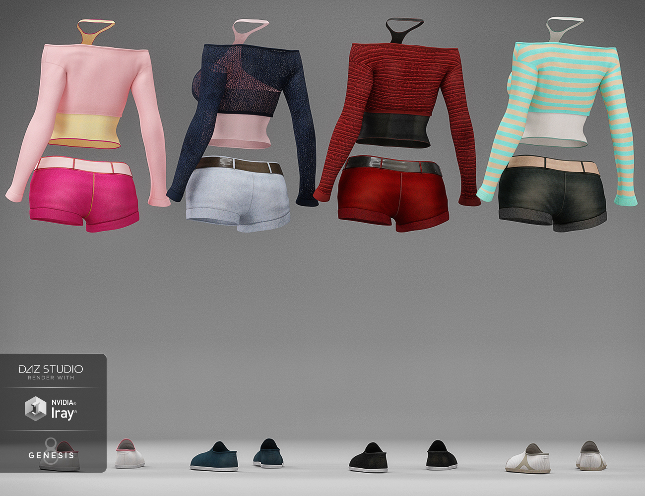 Comfy Shorts Textures by: Arien, 3D Models by Daz 3D