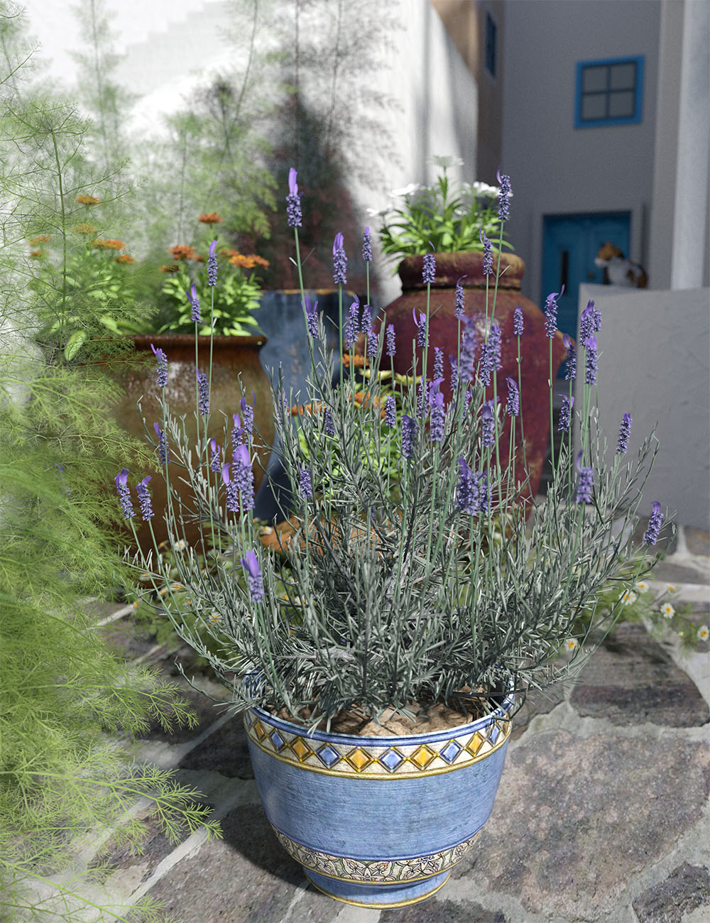 Garden Flowers - Lavender Bushes by: MartinJFrost, 3D Models by Daz 3D